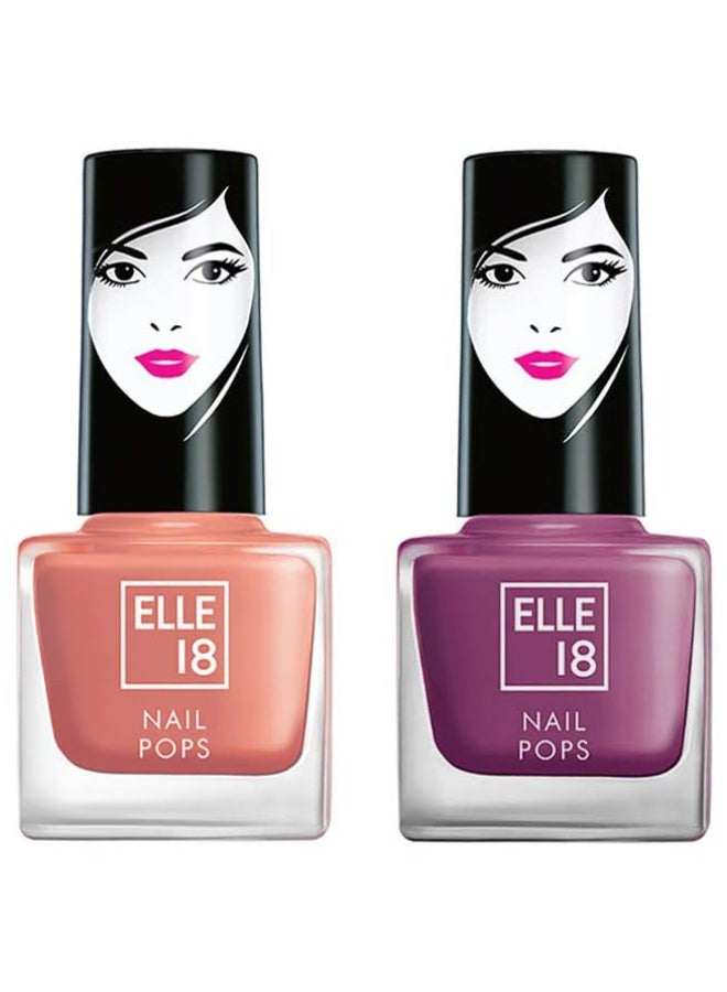 إل 18 طلاء أظافر Elle 18 Nail Pops، لون 159 و Elle18 161، عبوة 5 مل - Image 1